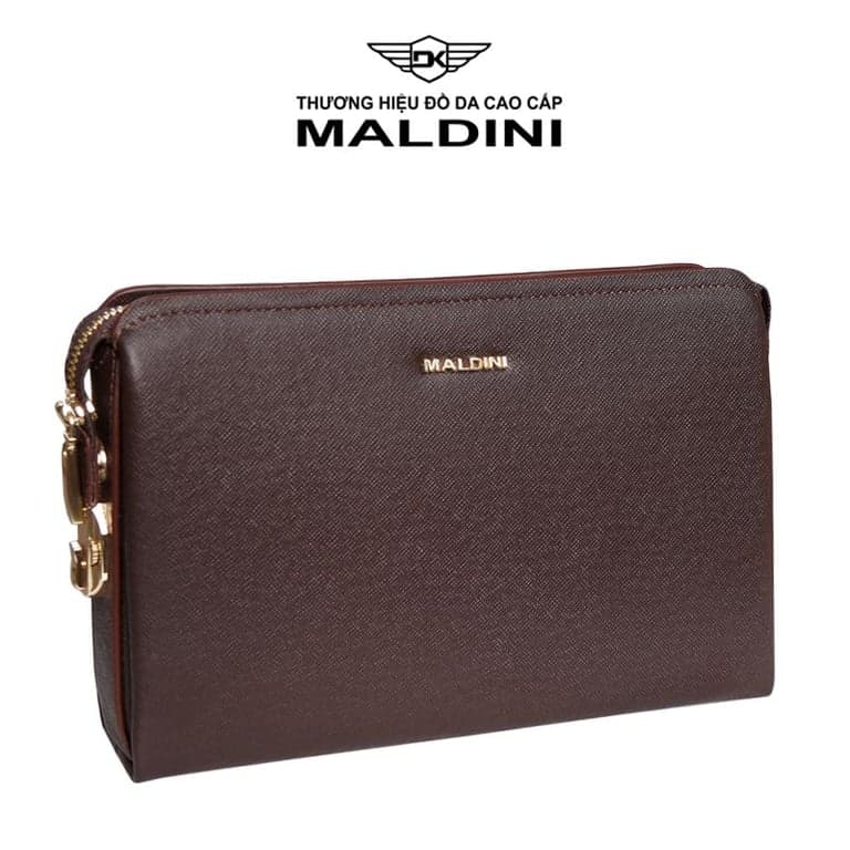 Túi Clutch cầm tay khóa số da Taiga thương hiệu Maldini