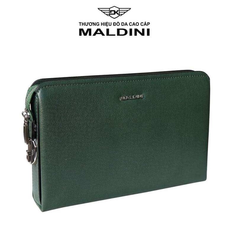 Túi Clutch cầm tay khóa số da Taiga thương hiệu Maldini